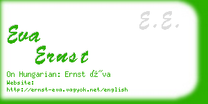 eva ernst business card